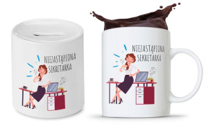 Dla Sekretarki Zestaw Kubek + Skarbonka Prezent