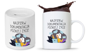 Dla Sekretarki Zestaw Kubek + Skarbonka Prezent