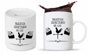 Dla Sekretarki Zestaw Kubek + Skarbonka Prezent
