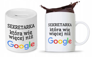 Dla Sekretarki Zestaw Kubek + Skarbonka Prezent