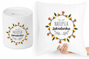 Dla Sekretarki Zestaw Poduszka + Skarbonka