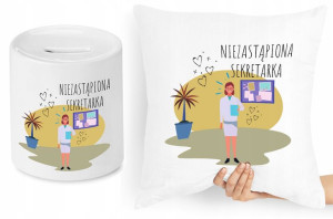 Dla Sekretarki Zestaw Poduszka + Skarbonka