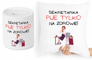 Dla Sekretarki Zestaw Poduszka + Skarbonka