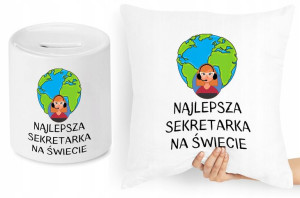 Dla Sekretarki Zestaw Poduszka + Skarbonka