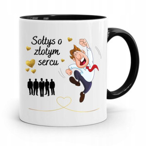 Dla Sołtysa Kubek Czarny Sołtys O Złotym Sercu