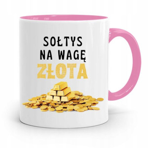 Dla Sołtysa Kubek Różowy Na Wagę Złota Prezent