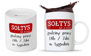 Dla Sołtysa Zestaw Kubek + Skarbonka Prezent