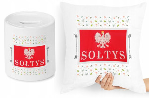 Dla Sołtysa Zestaw Poduszka + Skarbonka Prezent