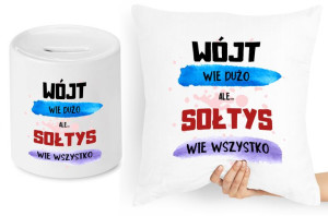 Dla Sołtysa Zestaw Poduszka + Skarbonka Prezent