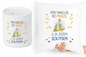 Dla Sołtysa Zestaw Poduszka + Skarbonka Prezent