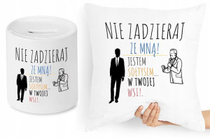 Dla Sołtysa Zestaw Poduszka + Skarbonka Prezent