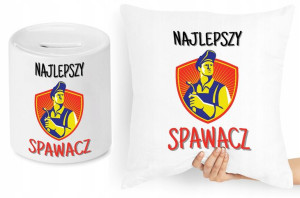 Dla Spawacza Zestaw Poduszka + Skarbonka