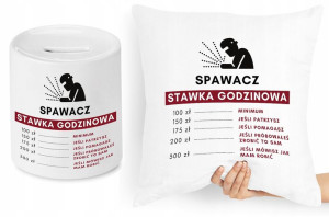 Dla Spawacza Zestaw Poduszka + Skarbonka
