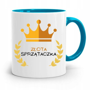 Dla Sprzątaczki Kubek Błękitny Na Prezent Urodziny