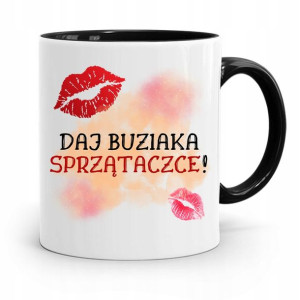 Dla Sprzątaczki Kubek Czarny Na Prezent Urodziny