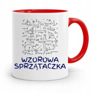 Dla Sprzątaczki Kubek Czerwony Na Prezent Urodziny