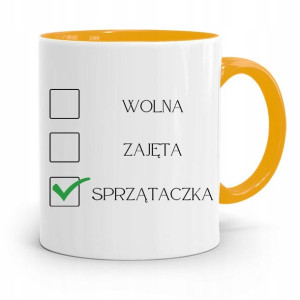 Dla Sprzątaczki Kubek Żółty Na Prezent Urodziny