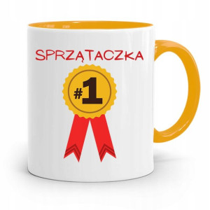 Dla Sprzątaczki Kubek Żółty Na Prezent Urodziny