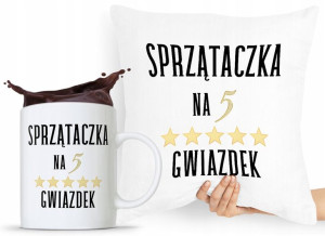 Dla Sprzątaczki Zestaw Poduszka + Kubek Prezent