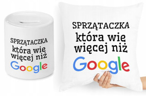 Dla Sprzątaczki Zestaw Poduszka + Skarbonka
