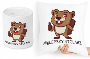 Dla Stolarza Zestaw Poduszka + Skarbonka Prezent