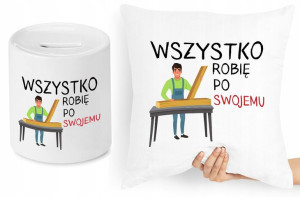 Dla Stolarza Zestaw Poduszka + Skarbonka Prezent