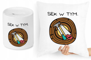 Dla Stolarza Zestaw Poduszka + Skarbonka Prezent