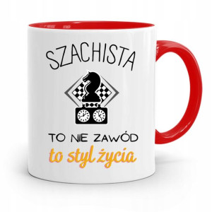 Dla Szachisty Kubek Czerwony Na Prezent Urodziny