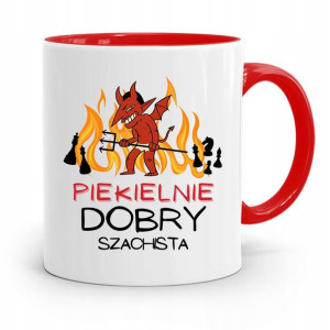 Dla Szachisty Kubek Czerwony Prezent Na Urodziny