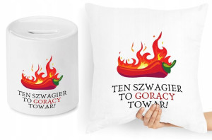 Dla Szwagra Zestaw Poduszka + Skarbonka Prezent