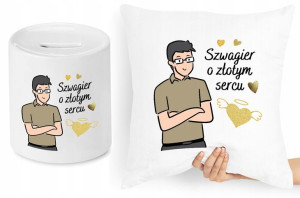 Dla Szwagra Zestaw Poduszka + Skarbonka Prezent