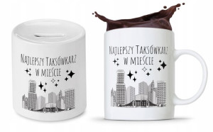 Dla Taksówkarza Zestaw Kubek + Skarbonka Prezent