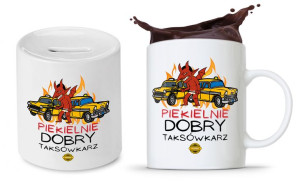 Dla Taksówkarza Zestaw Kubek + Skarbonka Prezent