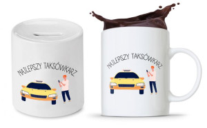 Dla Taksówkarza Zestaw Kubek + Skarbonka Prezent