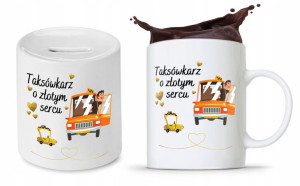Dla Taksówkarza Zestaw Kubek + Skarbonka Prezent