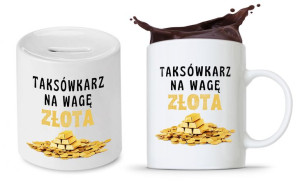 Dla Taksówkarza Zestaw Kubek + Skarbonka Prezent