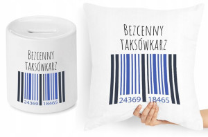 Dla Taksówkarza Zestaw Poduszka + Skarbonka