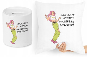 Dla Tancerki Zestaw Poduszka + Skarbonka Prezent