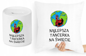Dla Tancerki Zestaw Poduszka + Skarbonka Prezent