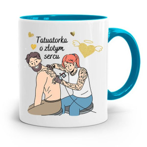 Dla Tatuażystki Tatuażysty Kubek Błękitny Prezent