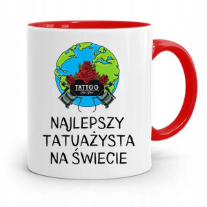 Dla Tatuażystki Tatuażysty Kubek Czerwony Prezent
