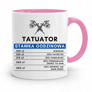 Dla Tatuażystki Tatuażysty Kubek Różowy Na Prezent