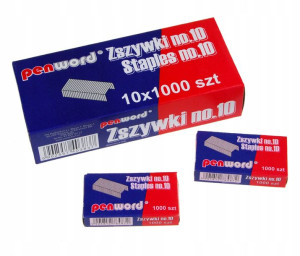 Metalowe Zszywki Biurowe 10 do Zszywania Papieru