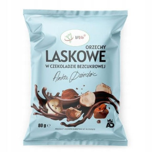 Orzechy Laskowe w Czekoladzie Bez Cukru 80g Vivio