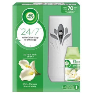 Air Wick Białe Kwiaty, automatyczny odświeżacz powietrza i wkład, 250 ml