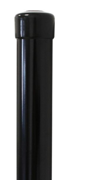 Słupek ogrodzeniowy Ø 42 mm/180 cm w kolorze czarnym