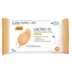 Lactacyd Femina, chusteczki do higieny intymnej, 15 szt.