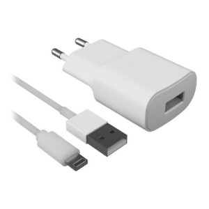 Ładowarka ścienna + kabel lightning MIFI Contact 2.1A Biały