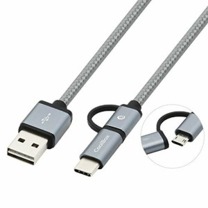 Kabel USB do Micro USB i USB C CoolBox COO-CAB-U2MC-GR