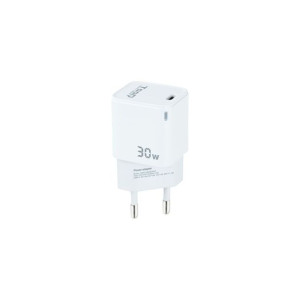 Ładowarka Ścienna TooQ Cargador de Pared GAN USB-C/PD 30W, Blanco